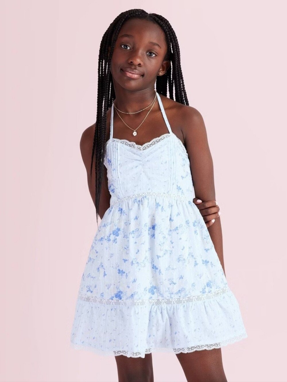 Girls' Annabelle Budding Florals Halter Dress - LoveShackFancy x Target Blue 14: